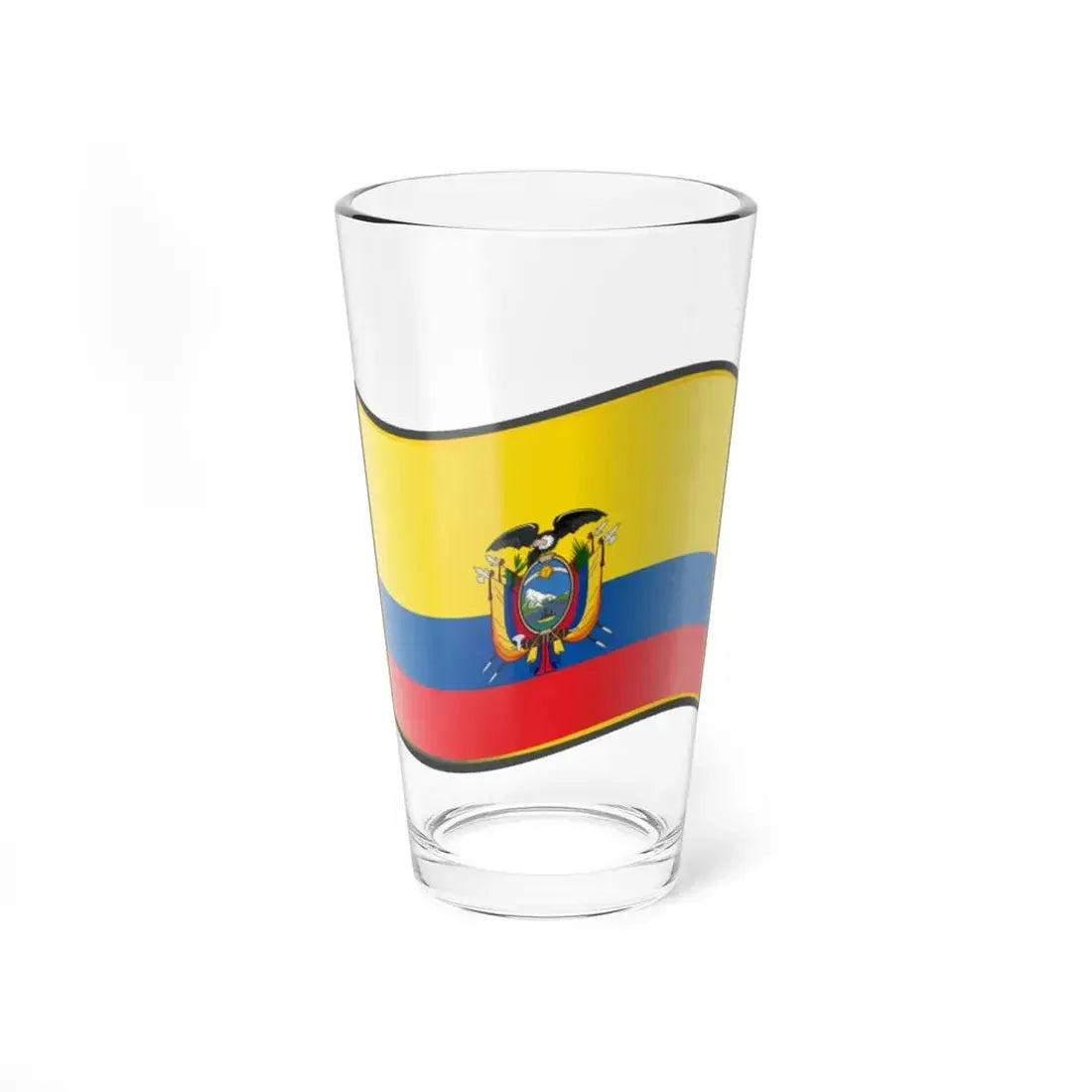 Nuvola Ecuadorian flag (Ecuador) Pint Glass 16oz 16oz - Go Mug Yourself