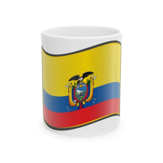 Nuvola Ecuadorian flag (Ecuador) White Coffee Mug 11oz - Go Mug Yourself