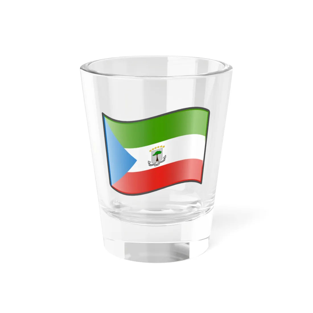 Nuvola Equatorial Guinea flag (Equatorial Guinea) Shot Glass 1.5oz 1.5oz - Go Mug Yourself