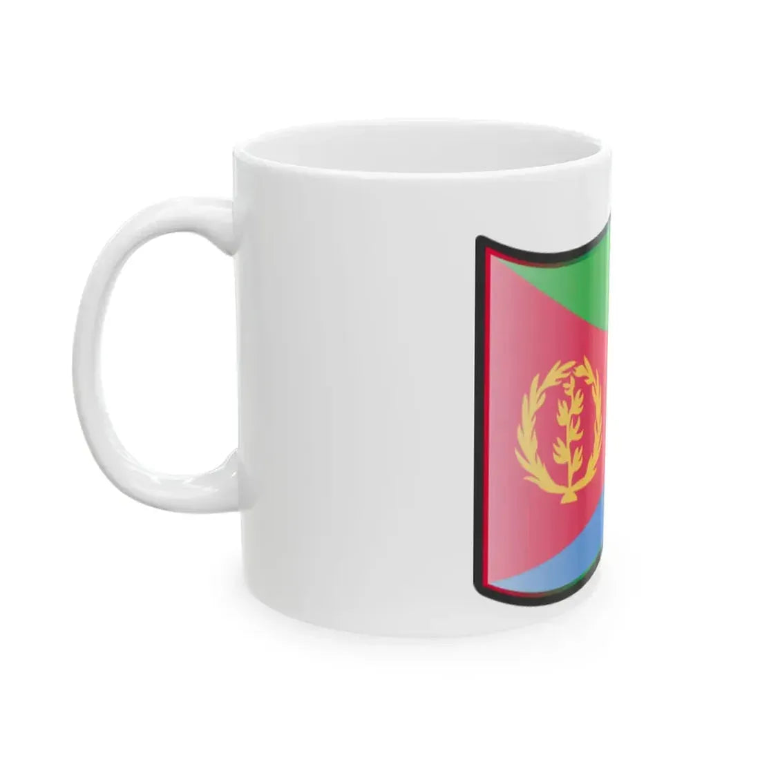 Nuvola Eritrean flag (Eritrea) White Coffee Mug - Go Mug Yourself
