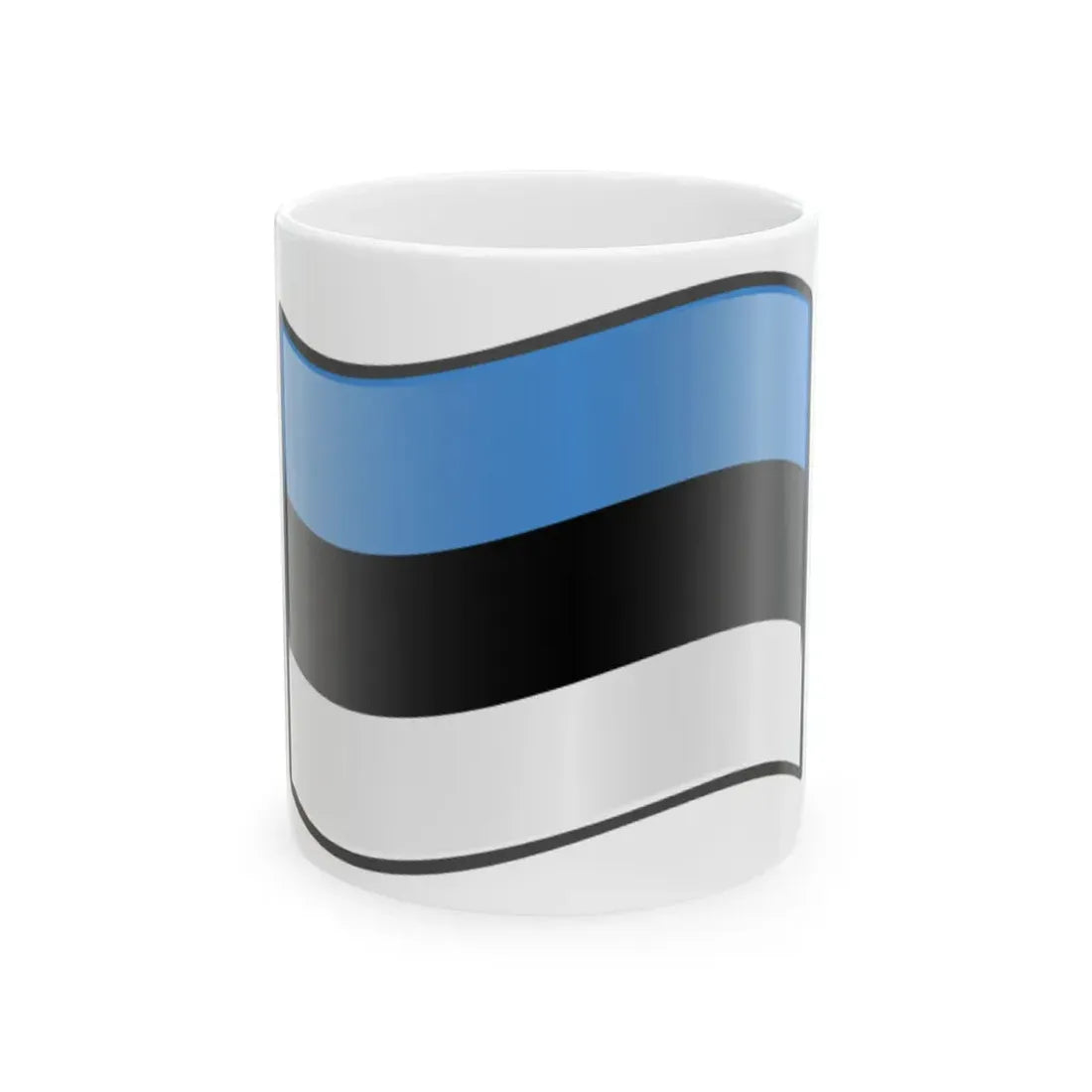 Nuvola Estonian flag (Estonia) White Coffee Mug 11oz - Go Mug Yourself