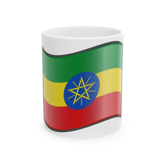 Nuvola Ethiopian flag (Ethiopia) White Coffee Mug 11oz - Go Mug Yourself