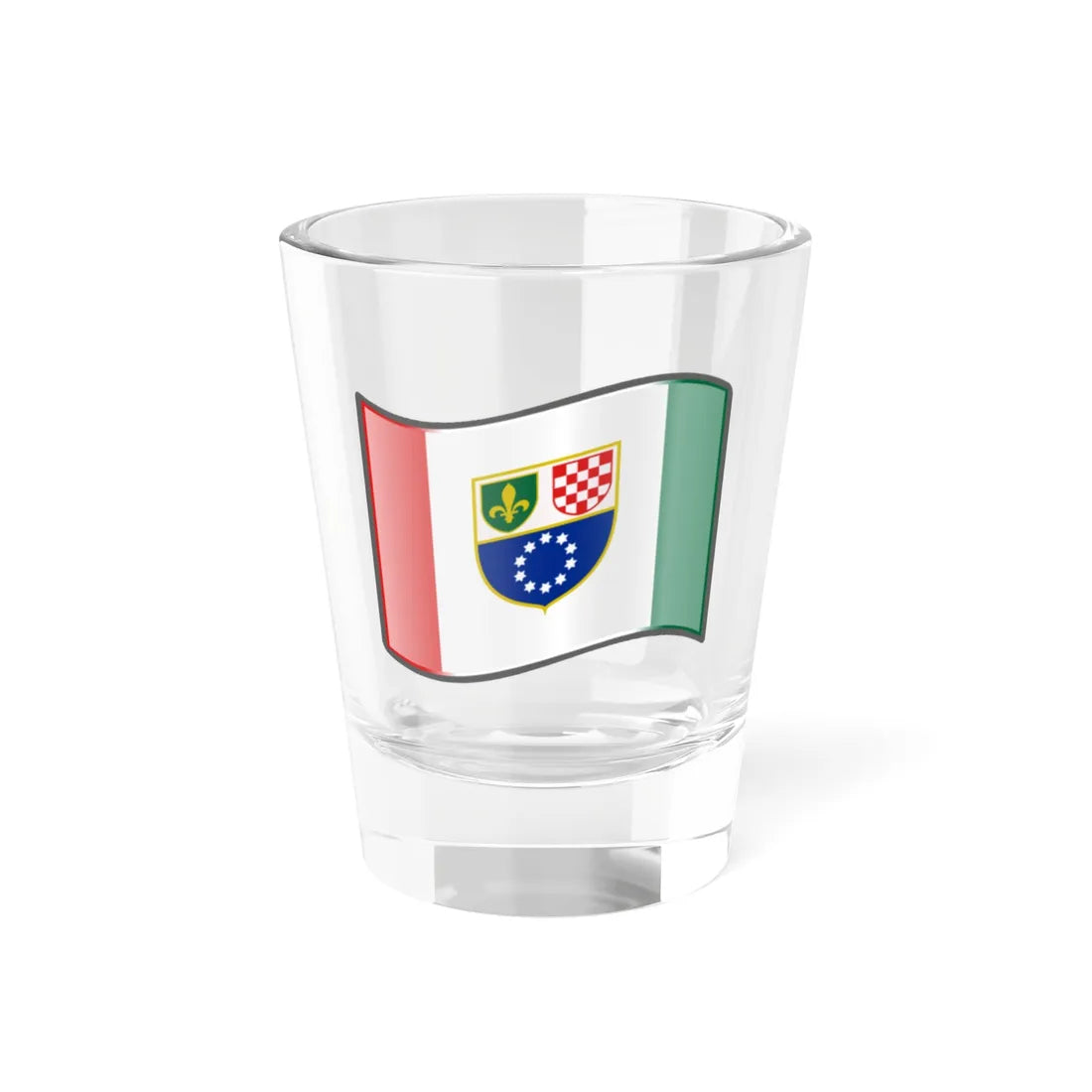 Nuvola Federation of BiH flag (Bosnia and Herzegovina) Shot Glass 1.5oz 1.5oz - Go Mug Yourself