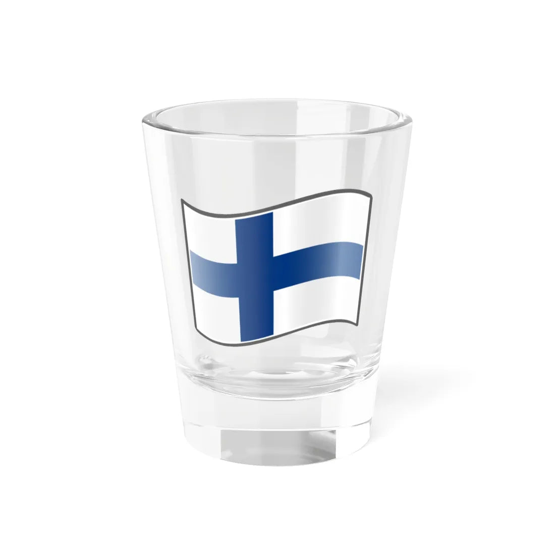 Nuvola Finnish flag (Finland) Shot Glass 1.5oz 1.5oz - Go Mug Yourself