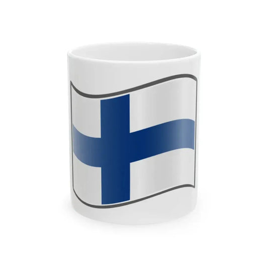 Nuvola Finnish flag (Finland) White Coffee Mug 11oz - Go Mug Yourself