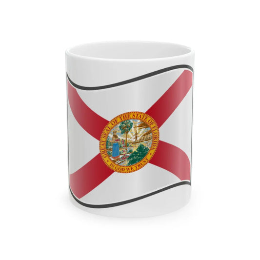 Nuvola Florida flag (United States) White Coffee Mug 11oz - Go Mug Yourself