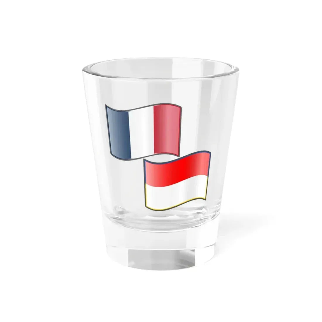 Nuvola France Indonesia flags (France) Shot Glass 1.5oz 1.5oz - Go Mug Yourself