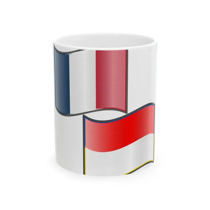 Nuvola France Indonesia flags (France) White Coffee Mug 11oz - Go Mug Yourself