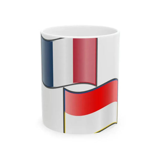 Nuvola France Indonesia flags (France) White Coffee Mug 11oz - Go Mug Yourself
