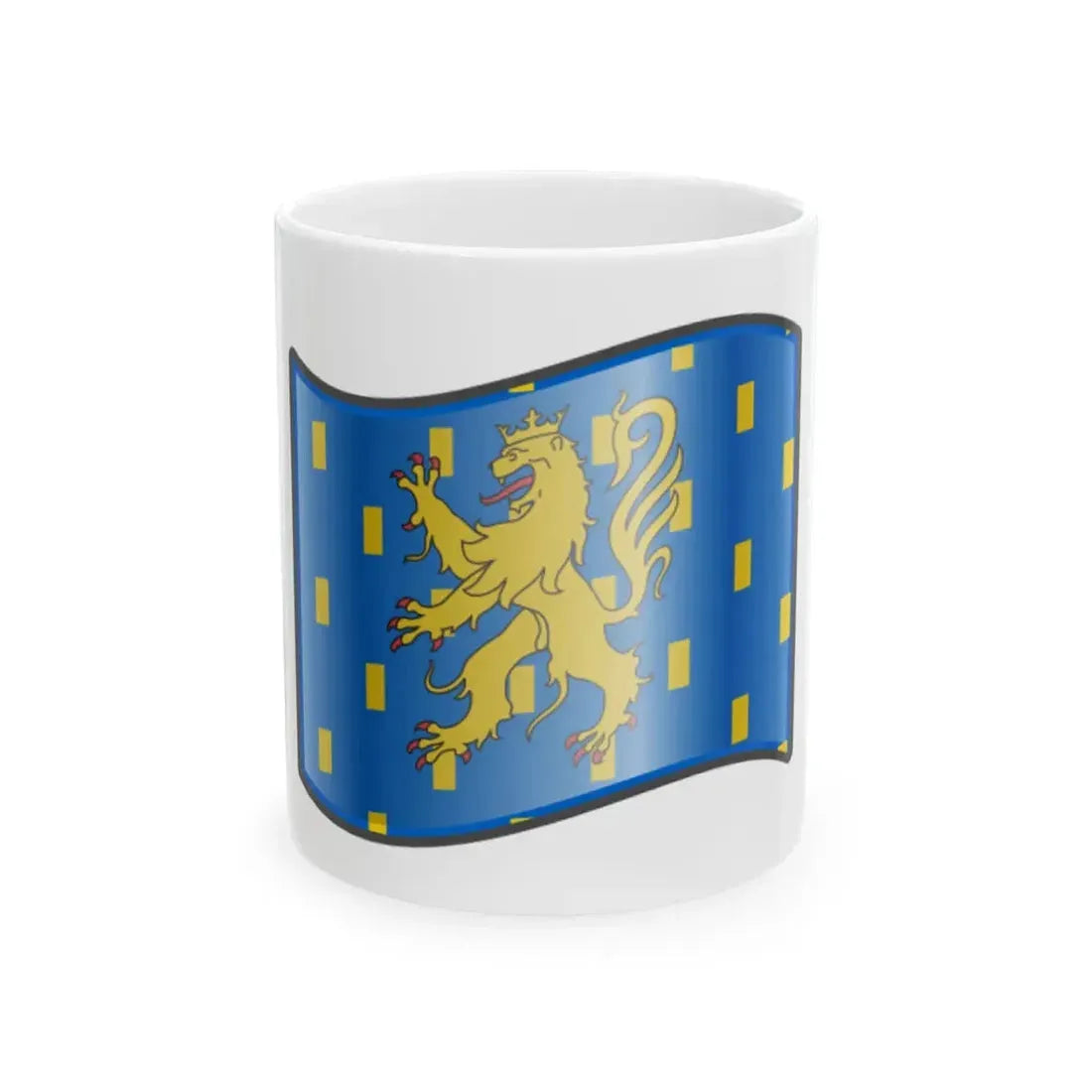 Nuvola Franche-Comte flag (France) White Coffee Mug 11oz - Go Mug Yourself