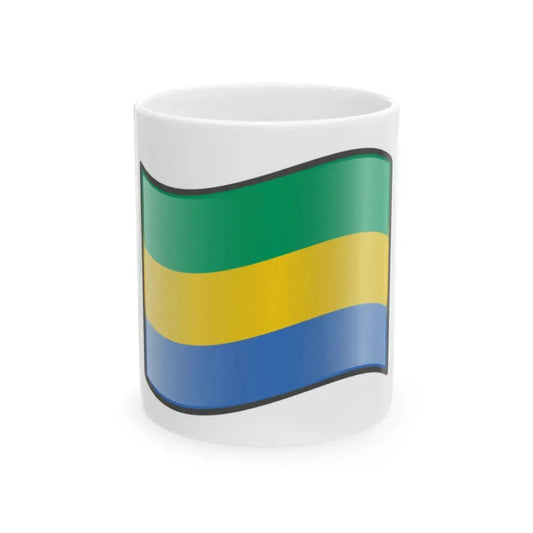 Nuvola Gabon flag (Gabon) White Coffee Mug 11oz - Go Mug Yourself