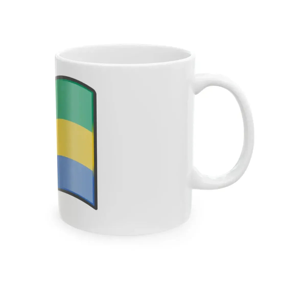 Nuvola Gabon flag (Gabon) White Coffee Mug - Go Mug Yourself