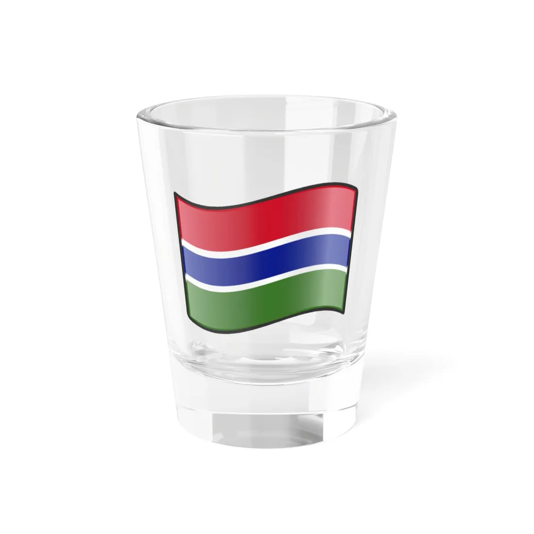 Nuvola Gambian flag (Gambia) Shot Glass 1.5oz 1.5oz - Go Mug Yourself