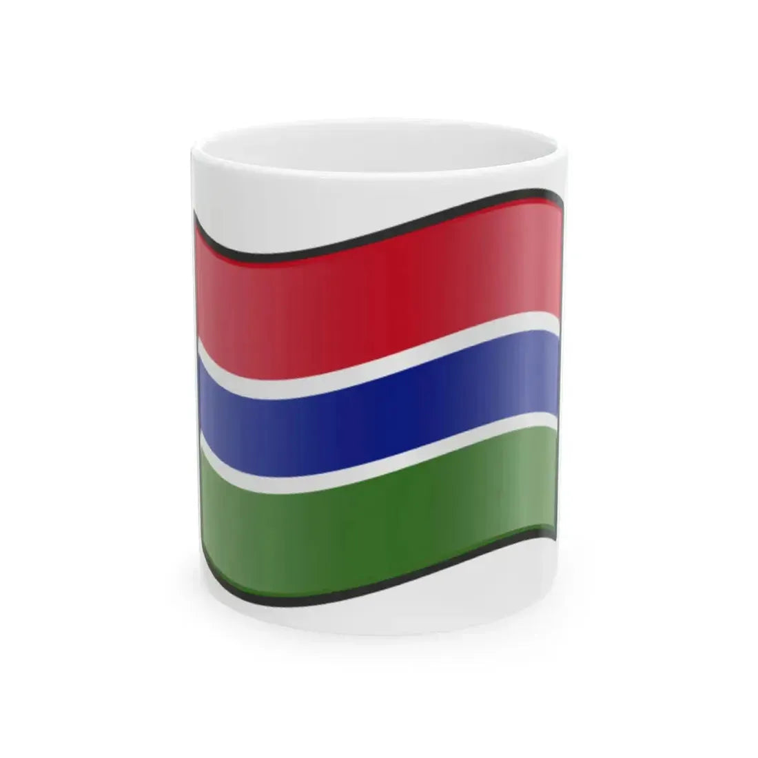 Nuvola Gambian flag (Gambia) White Coffee Mug 11oz - Go Mug Yourself