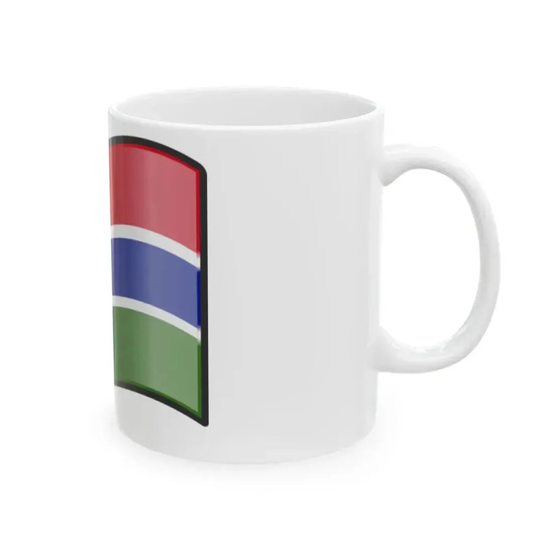 Nuvola Gambian flag (Gambia) White Coffee Mug - Go Mug Yourself