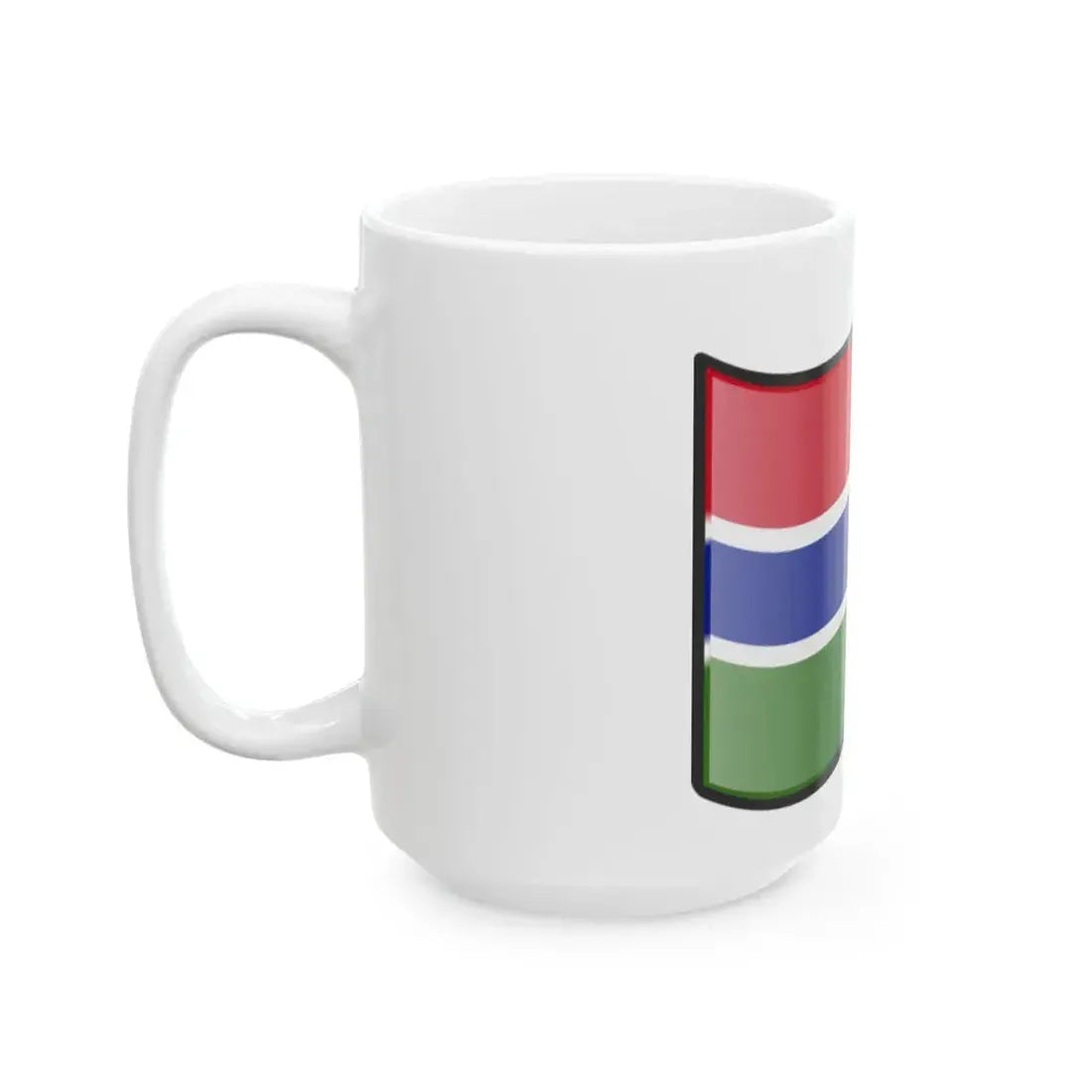 Nuvola Gambian flag (Gambia) White Coffee Mug - Go Mug Yourself