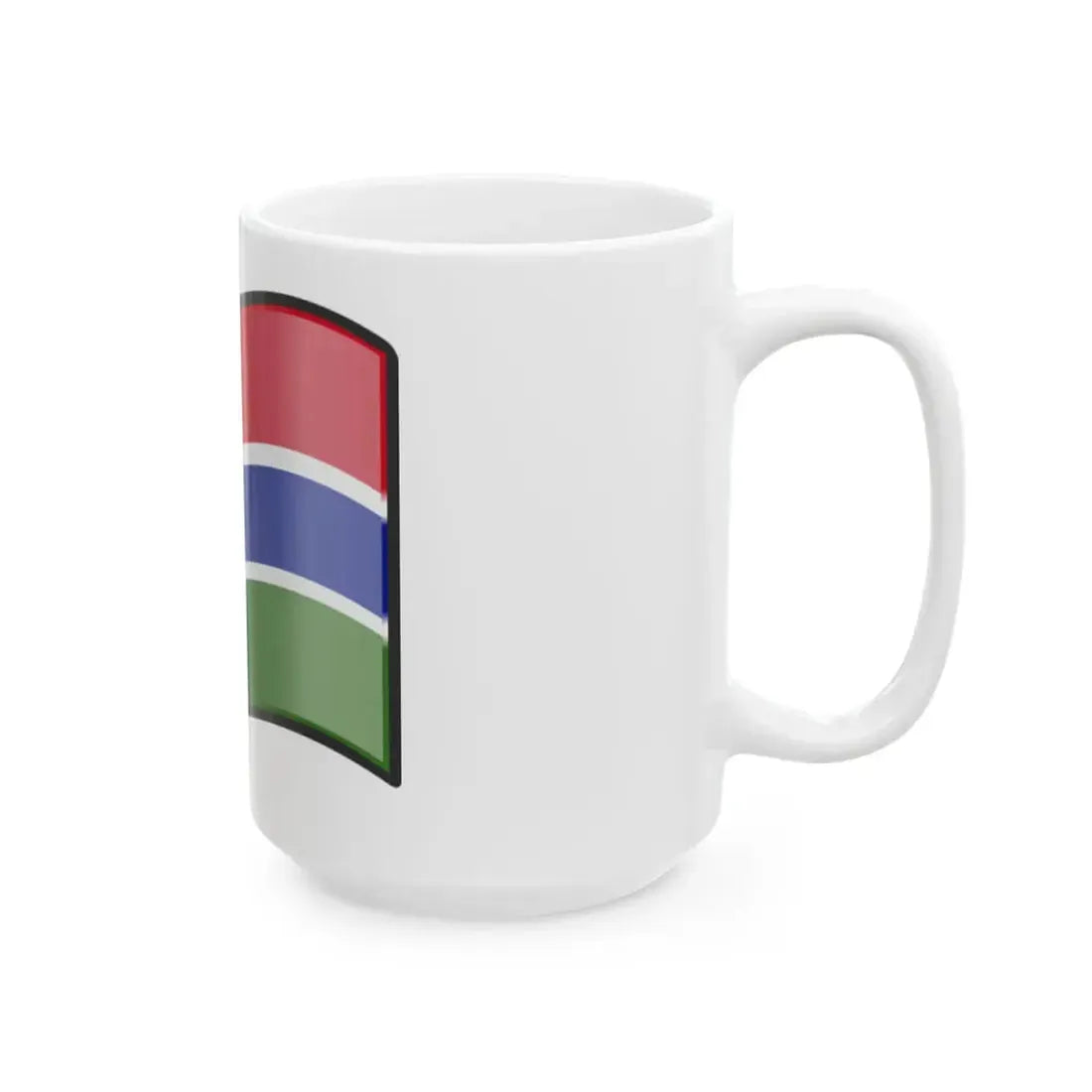 Nuvola Gambian flag (Gambia) White Coffee Mug - Go Mug Yourself