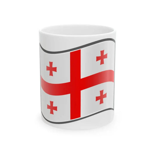 Nuvola Georgian flag (Georgia) White Coffee Mug 11oz - Go Mug Yourself