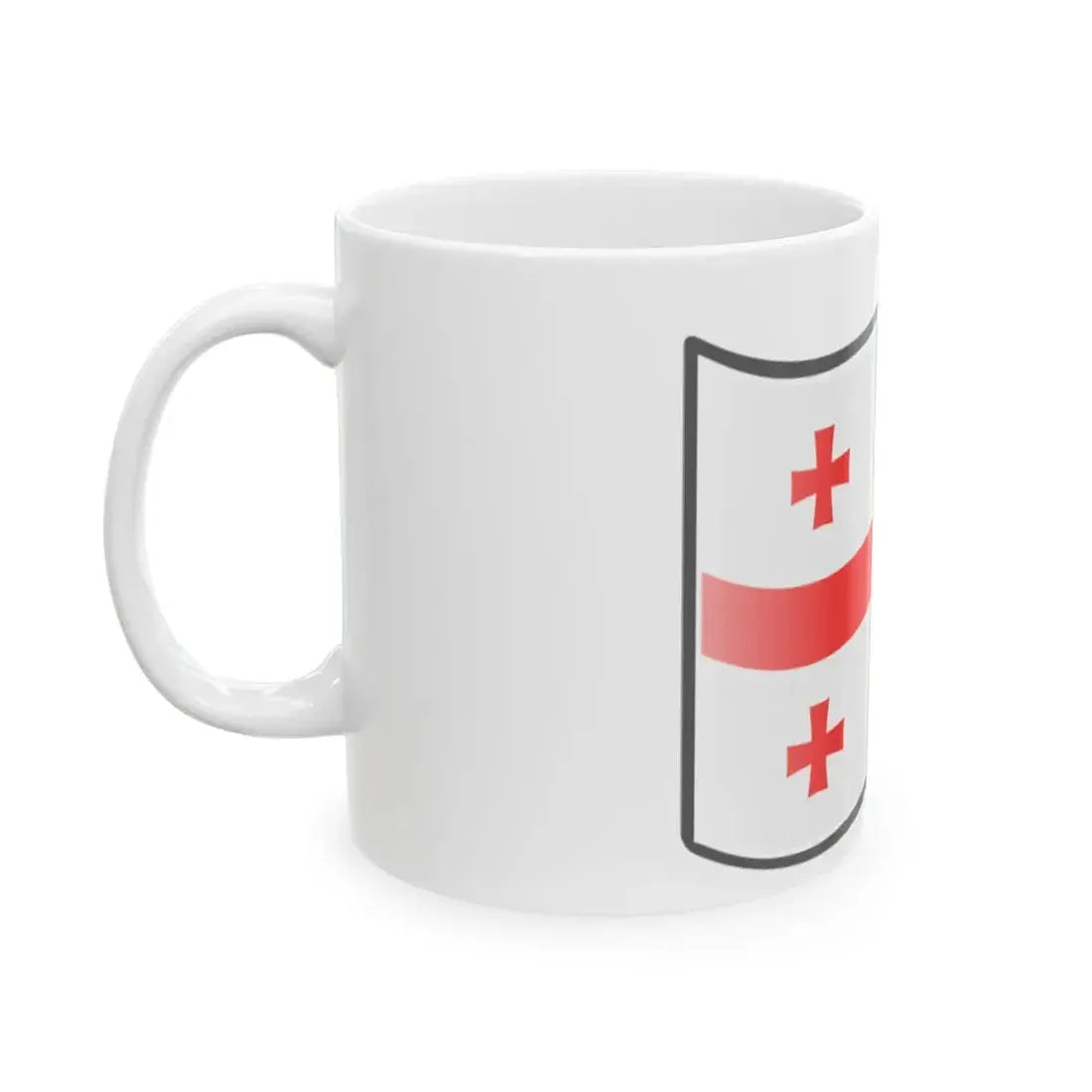 Nuvola Georgian flag (Georgia) White Coffee Mug - Go Mug Yourself