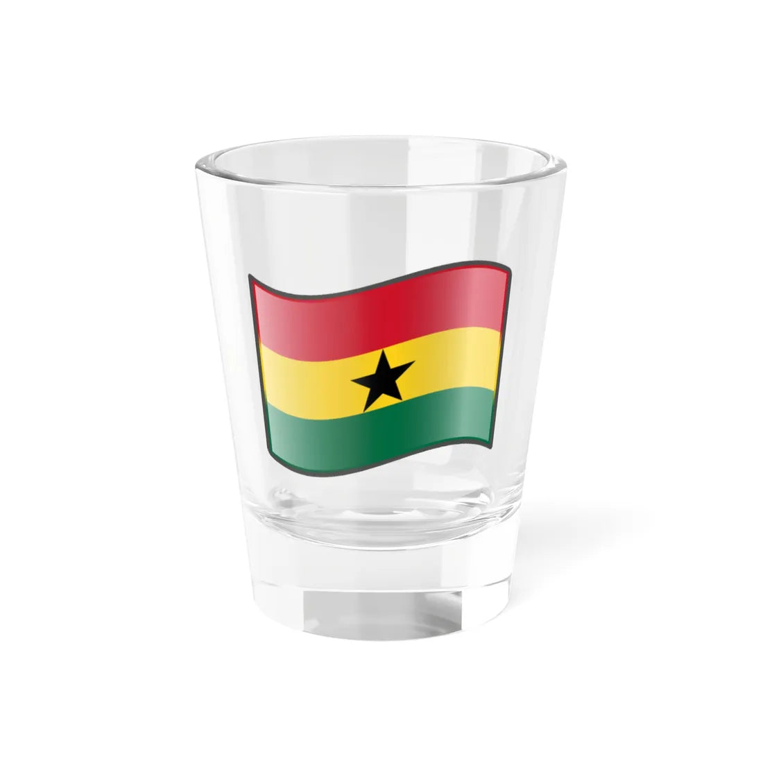 Nuvola Ghanaian flag (Ghana) Shot Glass 1.5oz 1.5oz - Go Mug Yourself