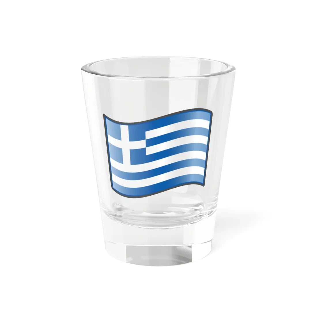 Nuvola Greek flag (Greece) Shot Glass 1.5oz 1.5oz - Go Mug Yourself