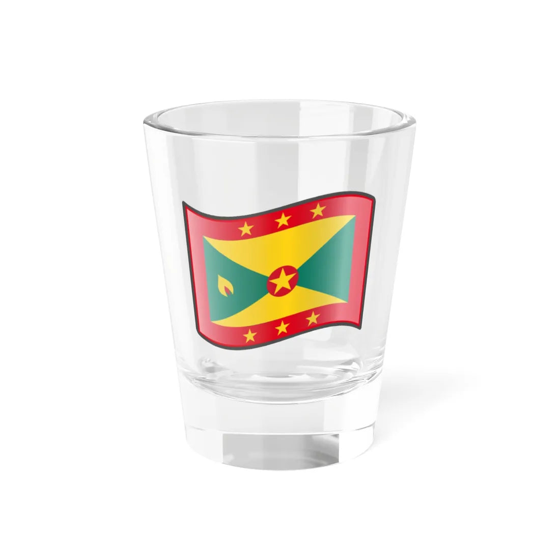 Nuvola Grenadian flag (Grenada) Shot Glass 1.5oz 1.5oz - Go Mug Yourself