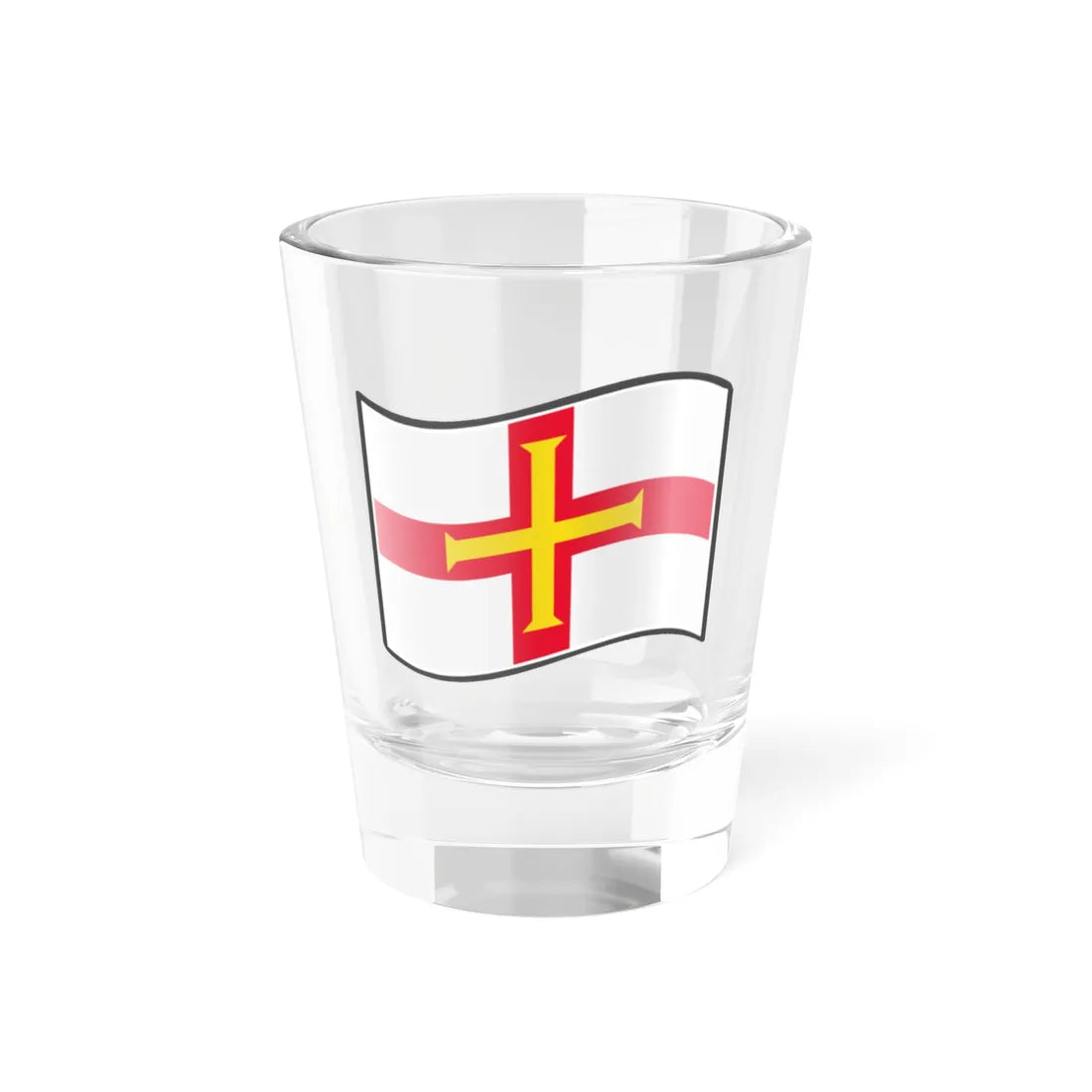 Nuvola Guernsey flag (United Kingdom) Shot Glass 1.5oz 1.5oz - Go Mug Yourself