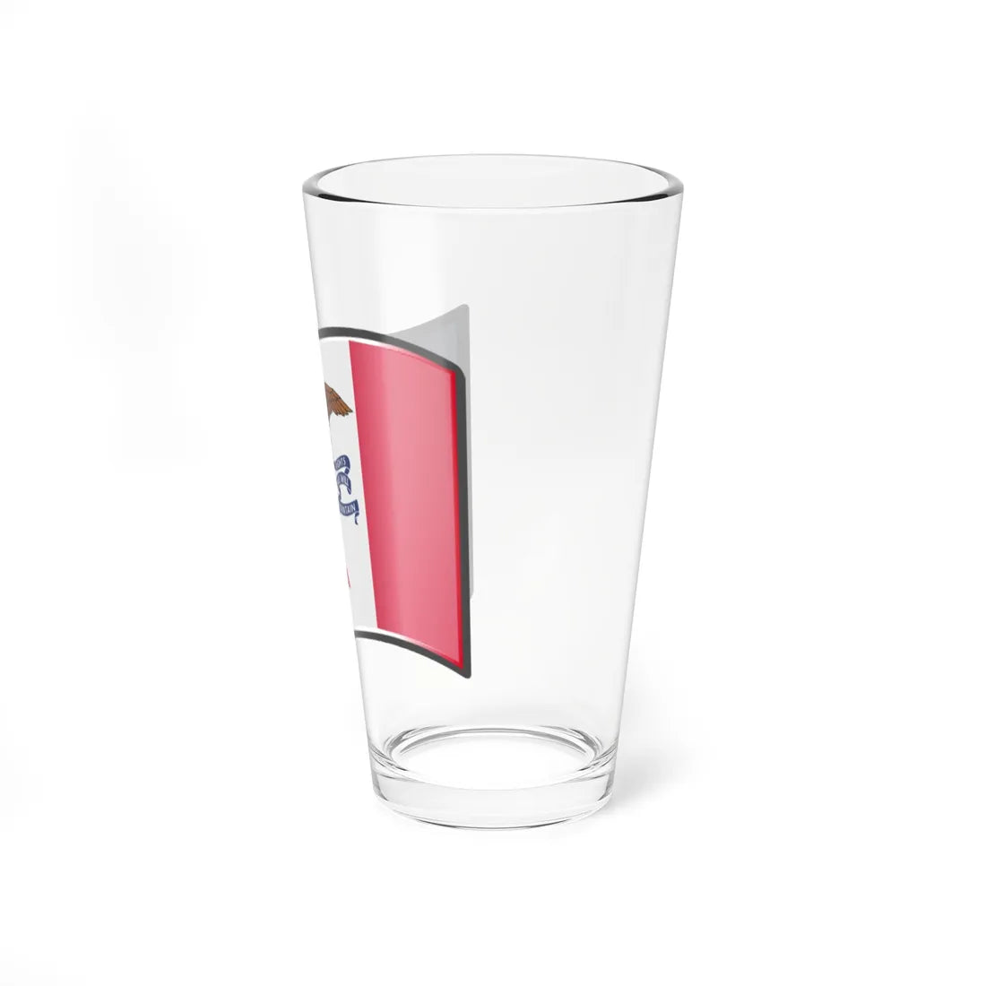 Nuvola Iowa flag (United States) Pint Glass 16oz - Go Mug Yourself