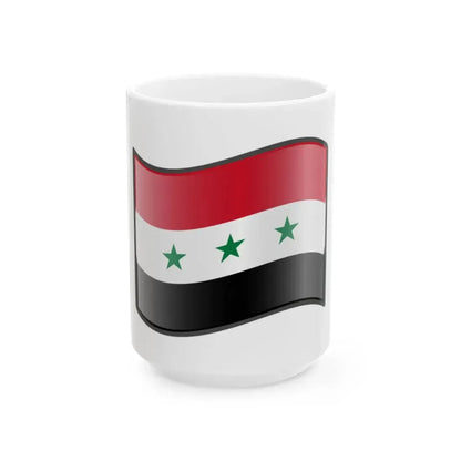 Nuvola Iraq flag 1963-1991 or Syria flag 1963-1972 (Iraq) White Coffee Mug 15oz - Go Mug Yourself