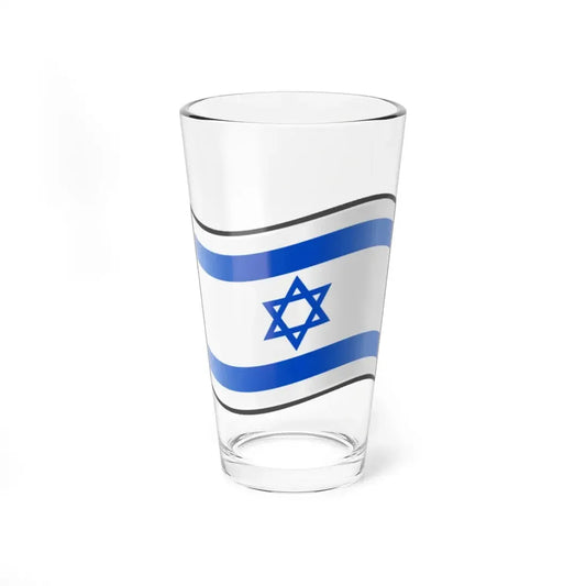 Nuvola Israeli flag (Israel) Pint Glass 16oz 16oz - Go Mug Yourself