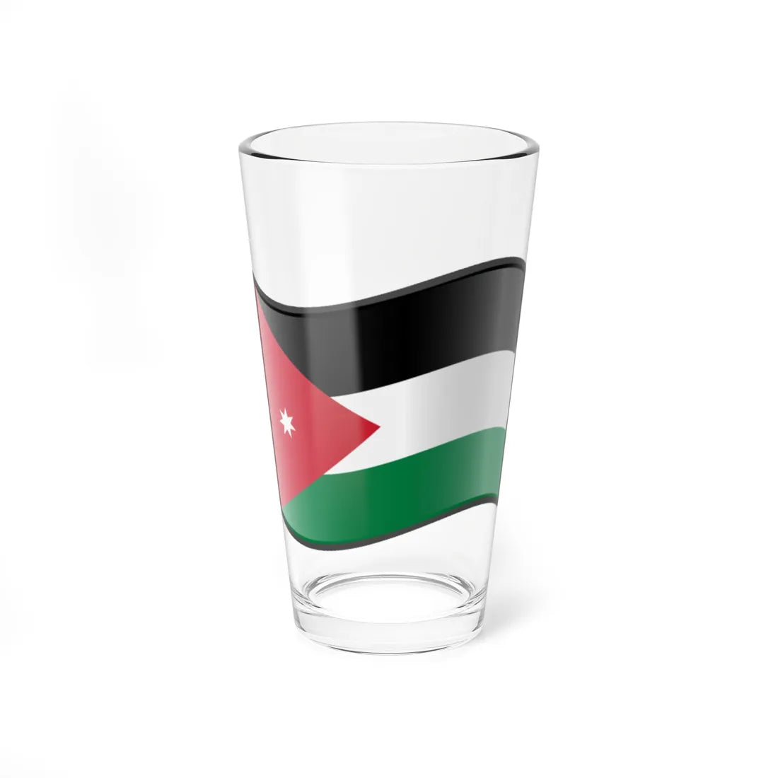Nuvola Jordan flag (Jordan) Pint Glass 16oz 16oz - Go Mug Yourself