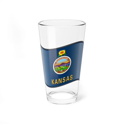 Nuvola Kansas flag (United States) Pint Glass 16oz 16oz - Go Mug Yourself