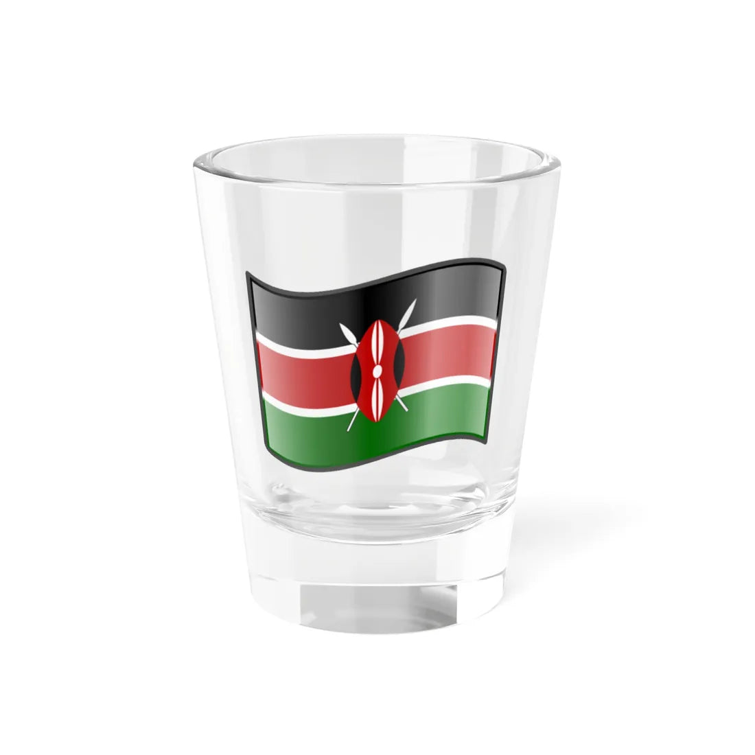 Nuvola Kenyan flag (Kenya) Shot Glass 1.5oz 1.5oz - Go Mug Yourself