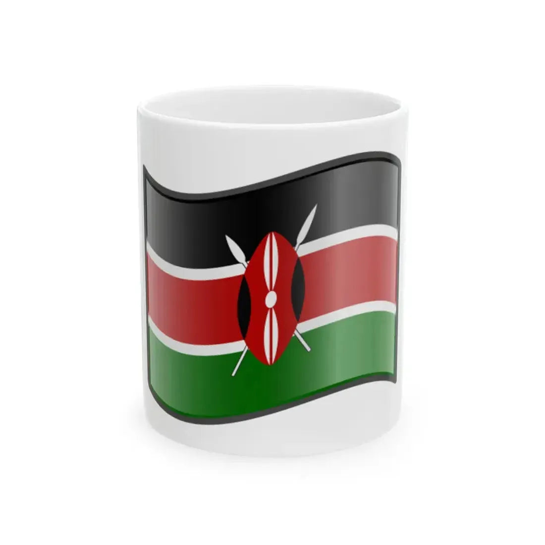 Nuvola Kenyan flag (Kenya) White Coffee Mug 11oz - Go Mug Yourself