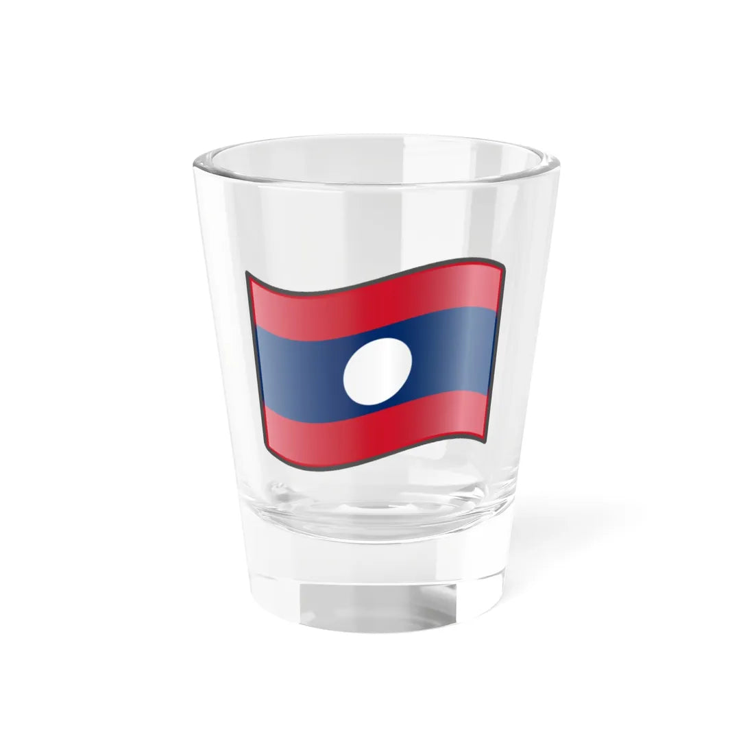 Nuvola Laotian flag (Laos) Shot Glass 1.5oz 1.5oz - Go Mug Yourself