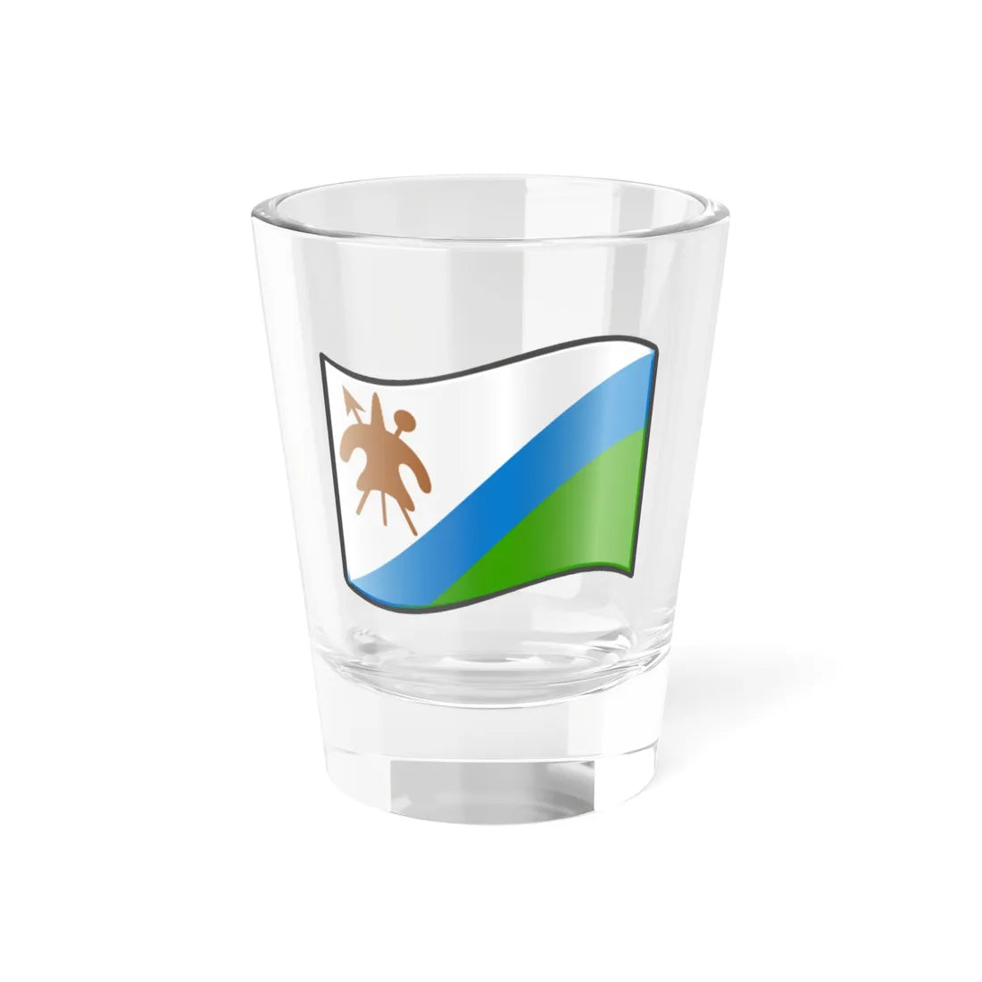 Nuvola Lesotho flag 1987-2006 (Lesotho) Shot Glass 1.5oz 1.5oz - Go Mug Yourself