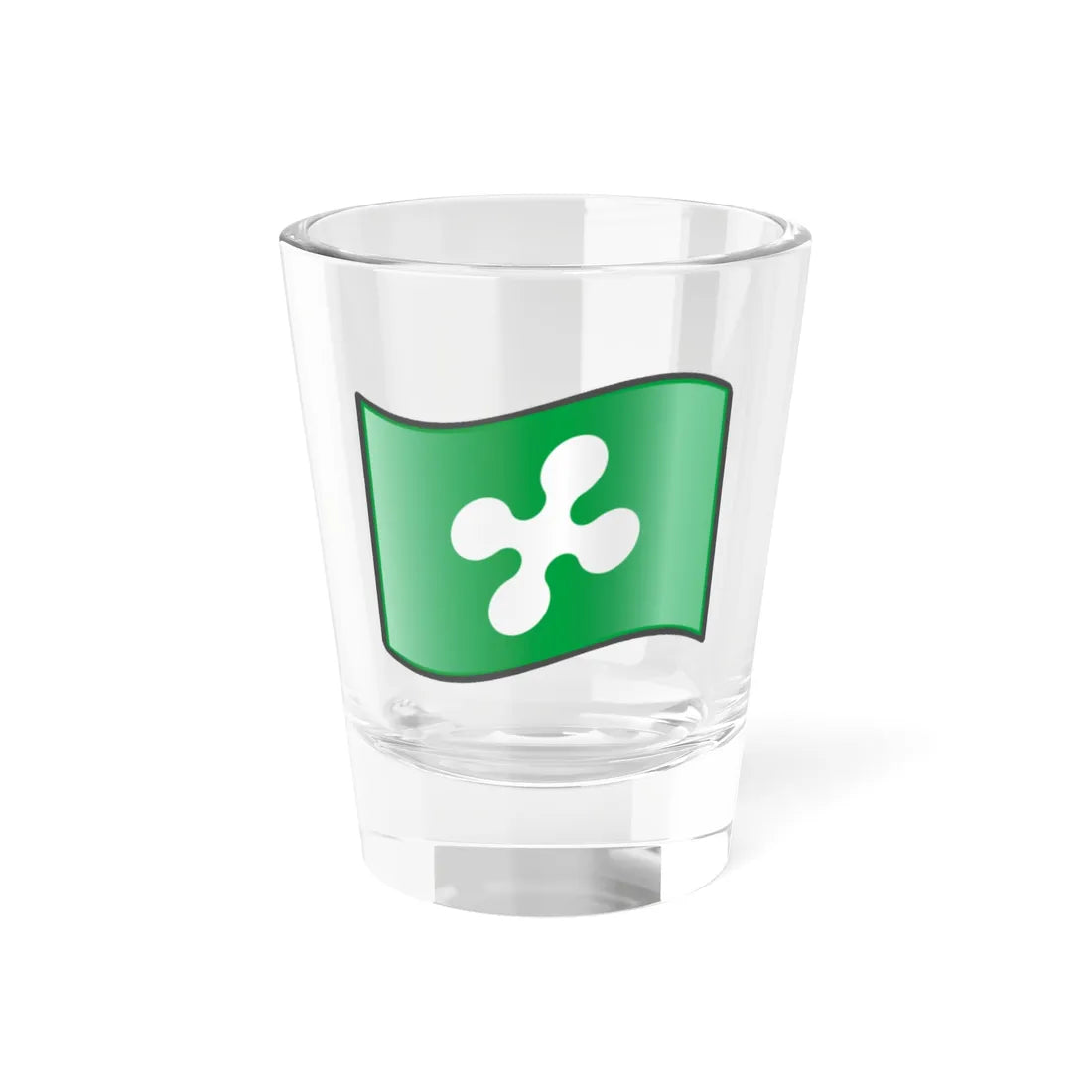 Nuvola Lombardy flag (Italy) Shot Glass 1.5oz 1.5oz - Go Mug Yourself
