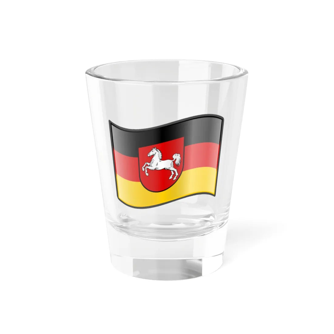 Nuvola Lower Saxony flag (Germany) Shot Glass 1.5oz 1.5oz - Go Mug Yourself