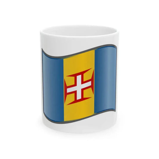 Nuvola Madeira flag (Portugal) White Coffee Mug 11oz - Go Mug Yourself