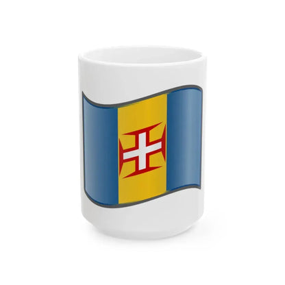 Nuvola Madeira flag (Portugal) White Coffee Mug 15oz - Go Mug Yourself