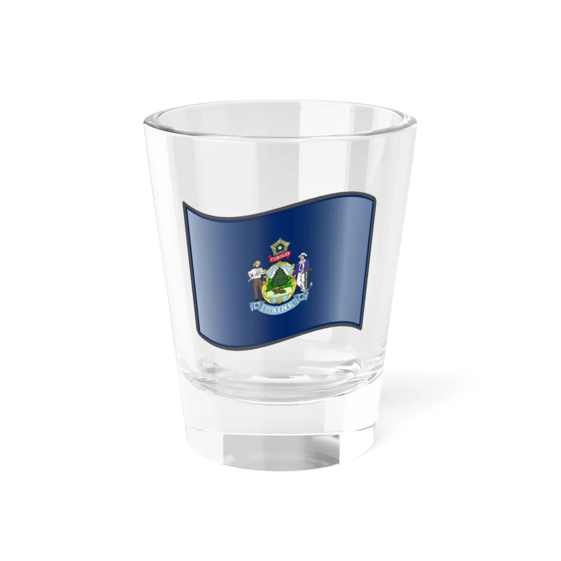 Nuvola Maine flag (United States) Shot Glass 1.5oz 1.5oz - Go Mug Yourself
