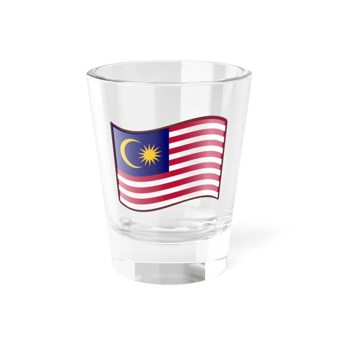 Nuvola Malaysian flag (Malaysia) Shot Glass 1.5oz 1.5oz - Go Mug Yourself
