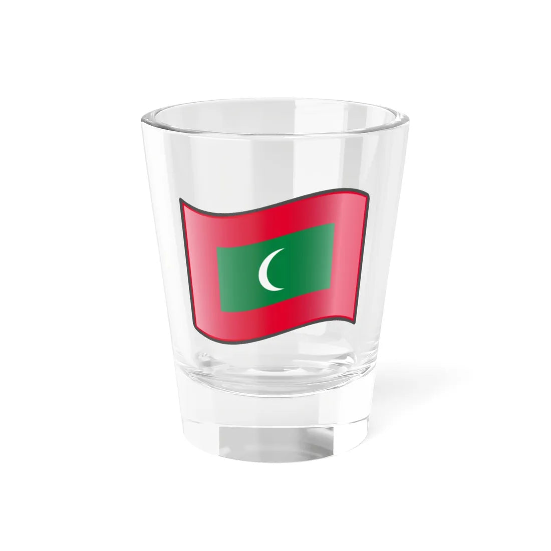 Nuvola Maldivian flag (Maldives) Shot Glass 1.5oz 1.5oz - Go Mug Yourself