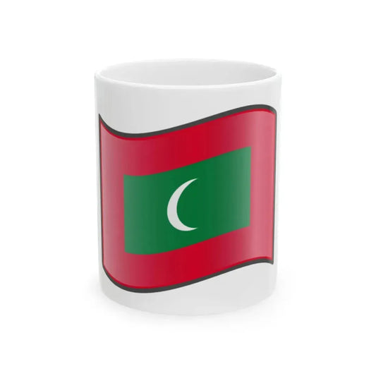 Nuvola Maldivian flag (Maldives) White Coffee Mug 11oz - Go Mug Yourself