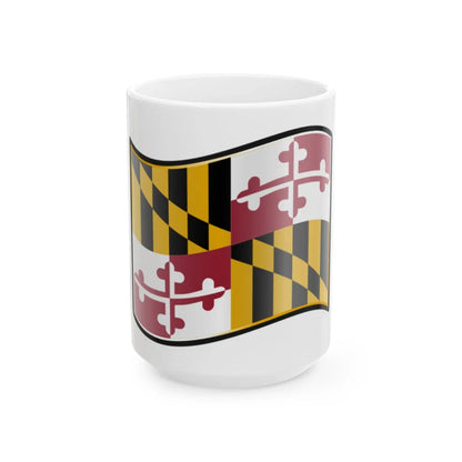 Nuvola Maryland flag (United States) White Coffee Mug 15oz - Go Mug Yourself