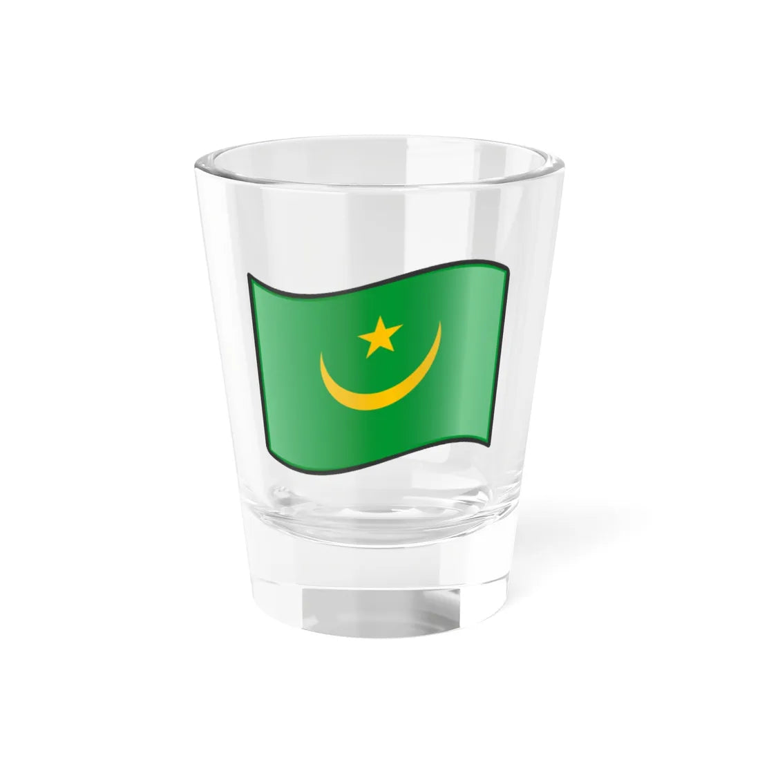 Nuvola Mauritanian flag 1959 (Mauritania) Shot Glass 1.5oz 1.5oz - Go Mug Yourself