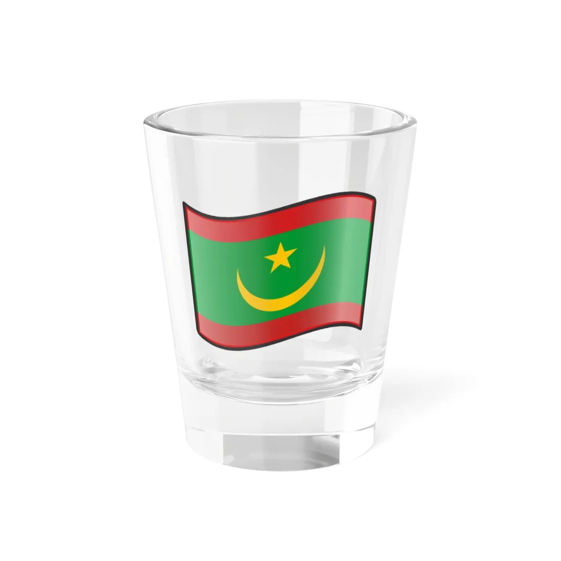 Nuvola Mauritanian flag (Mauritania) Shot Glass 1.5oz 1.5oz - Go Mug Yourself