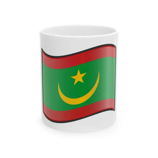 Nuvola Mauritanian flag (Mauritania) White Coffee Mug 11oz - Go Mug Yourself