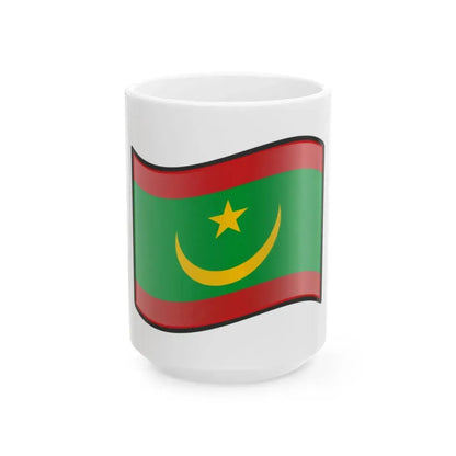 Nuvola Mauritanian flag (Mauritania) White Coffee Mug 15oz - Go Mug Yourself