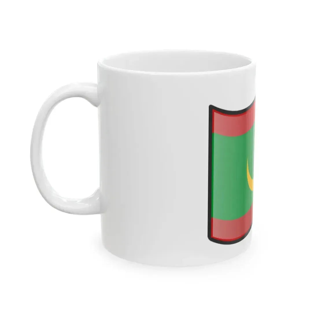 Nuvola Mauritanian flag (Mauritania) White Coffee Mug - Go Mug Yourself